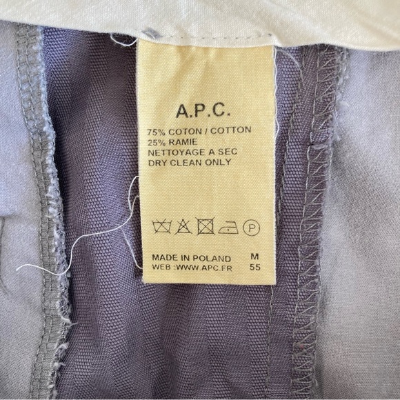 A.P.C. Slim Cotton Blend Pants Gray Size XS 33” Inseam - Picture 9 of 12
